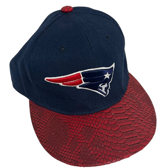 NEW ENGLAND PATRIOTS HAT Head Coverz Snapback Blue Red - Picture 1 of 8